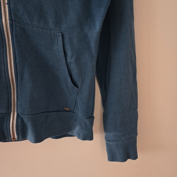 Garage turquoise teal zip up drawstring hoodie xs - Picture 4 of 8